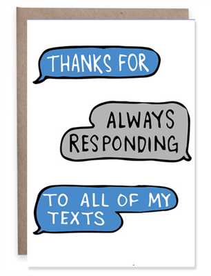 Text Thanks Petite Card