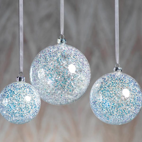 Silver Sequin Ornaments