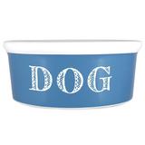 Blue Cape Cod Ceramic Dog Bowl