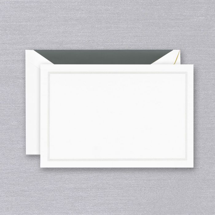Charcoal Triple Hairline Frame Correspondence Card S/10