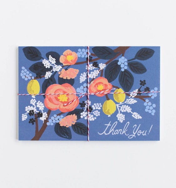 Pack of 10 Cobalt Thank You postcards