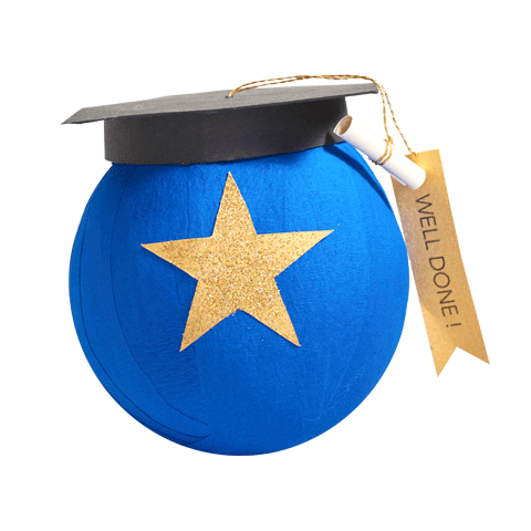 Deluxe Surprize Ball Graduation Cap 4"