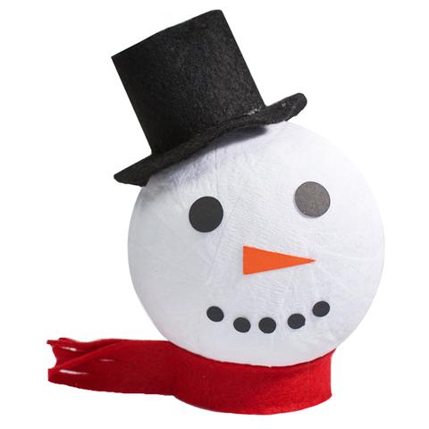 Deluxe Surprize Ball Snowman with Top Hat 4"