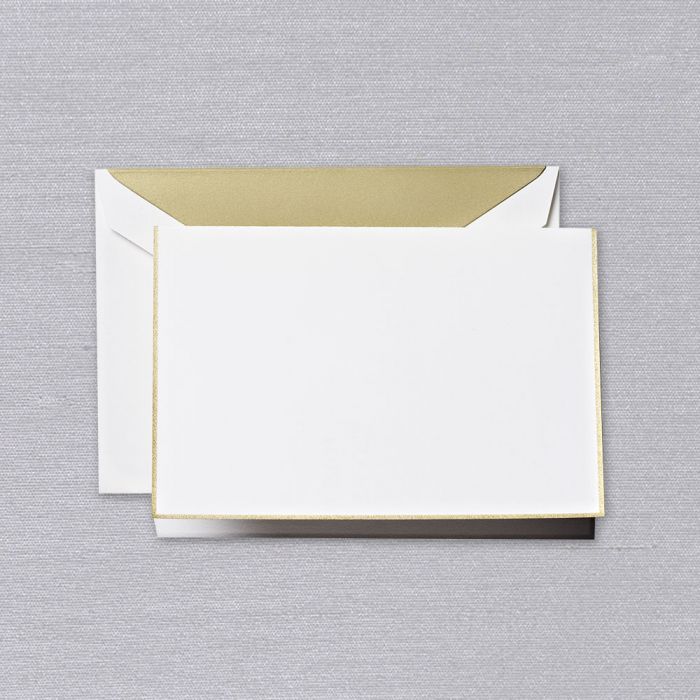 Gold Bordered Pearl White Note S/10
