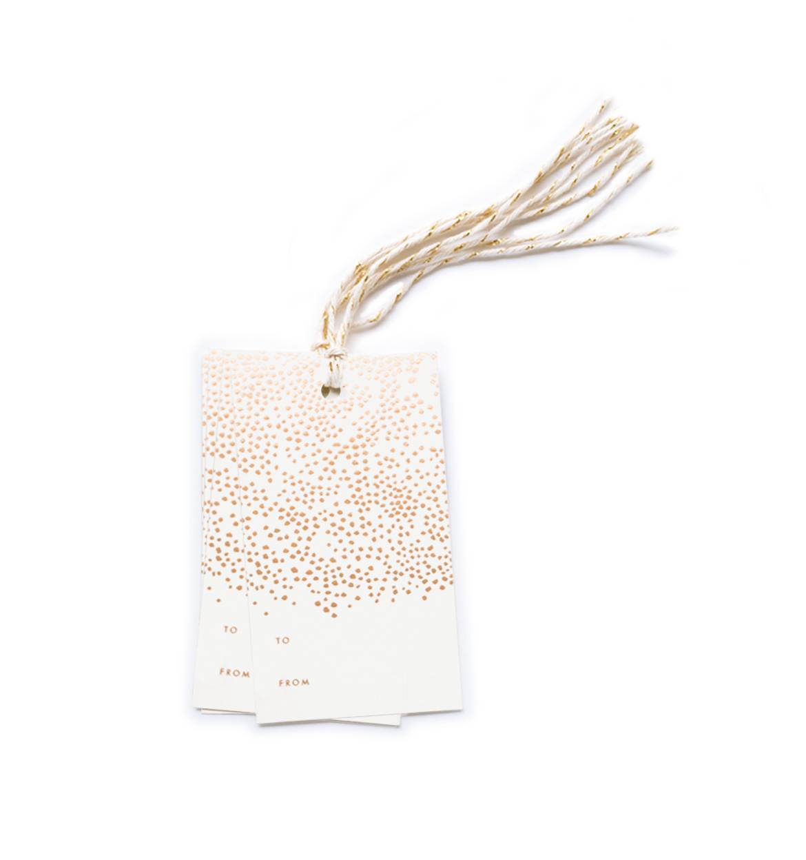 Individual Champagne Die-Cut Gift Tags
