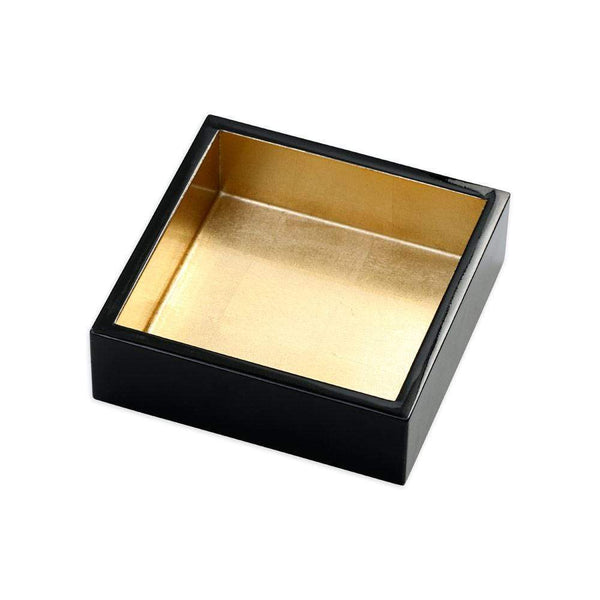 Bev Caddy, Wood - Black with Gold Lacquer