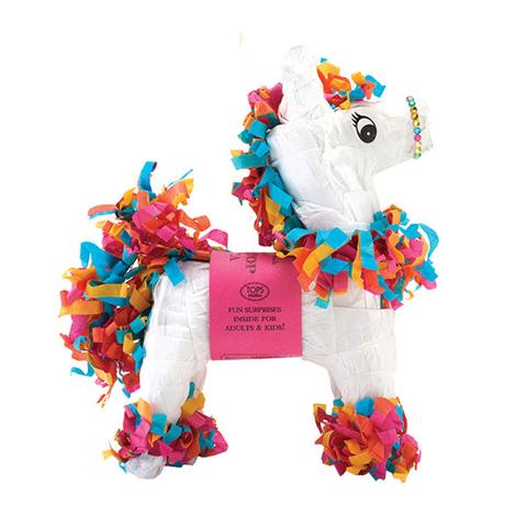 Mini Tabletop Piñata - White & Multicolor