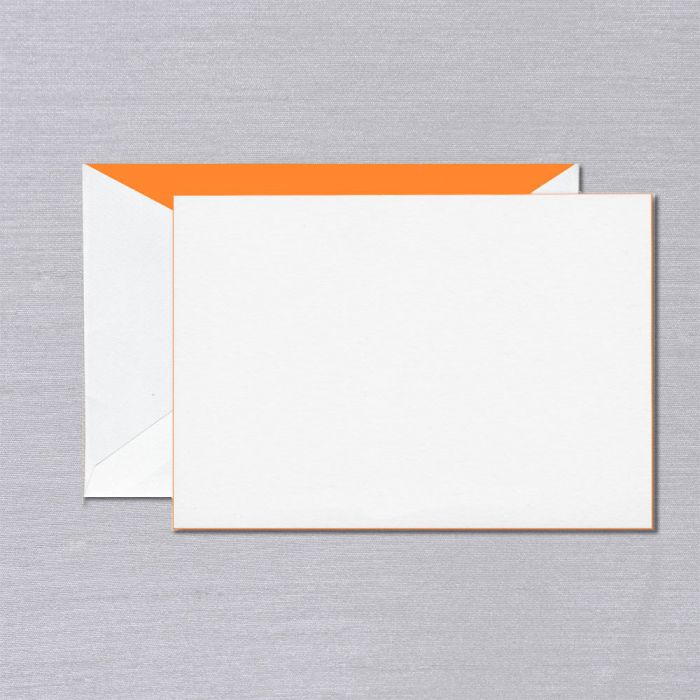Orange Foiled Edged Card S/6