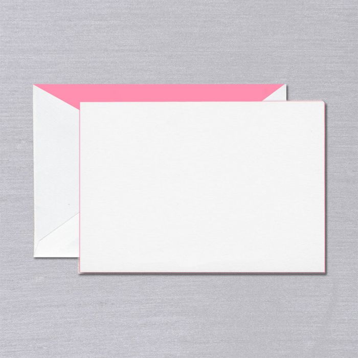 Pink Foiled Edged Card S/6