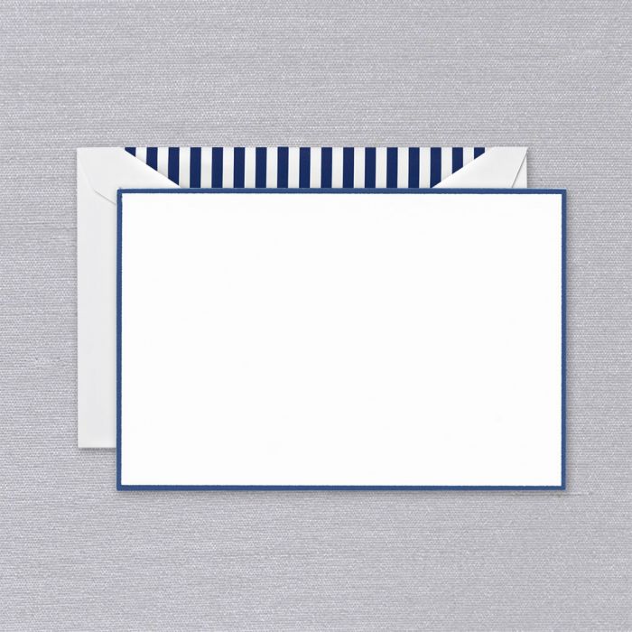 Regent Blue Bordered Correspondence Card S/10
